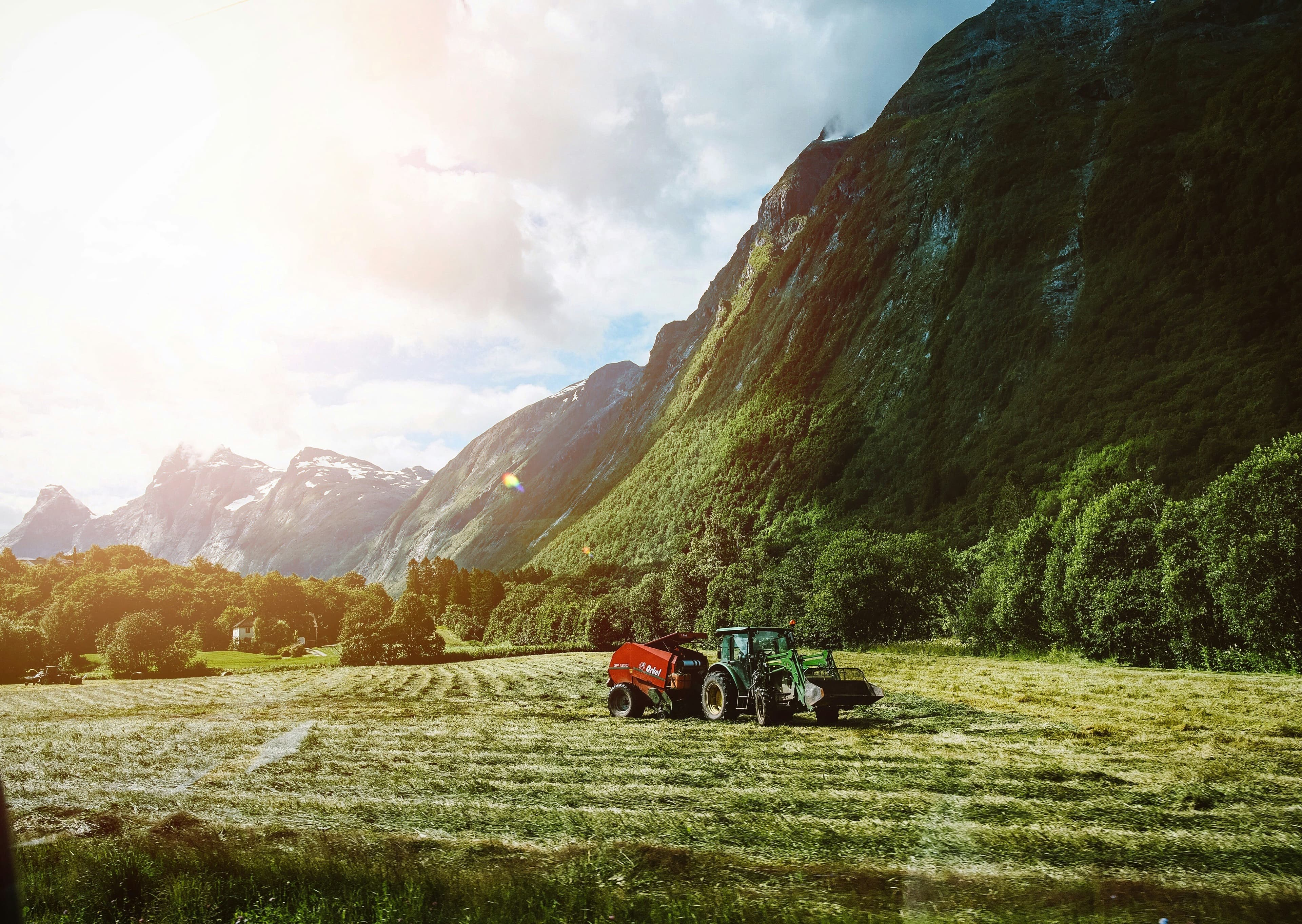 Norsk bonde på gård